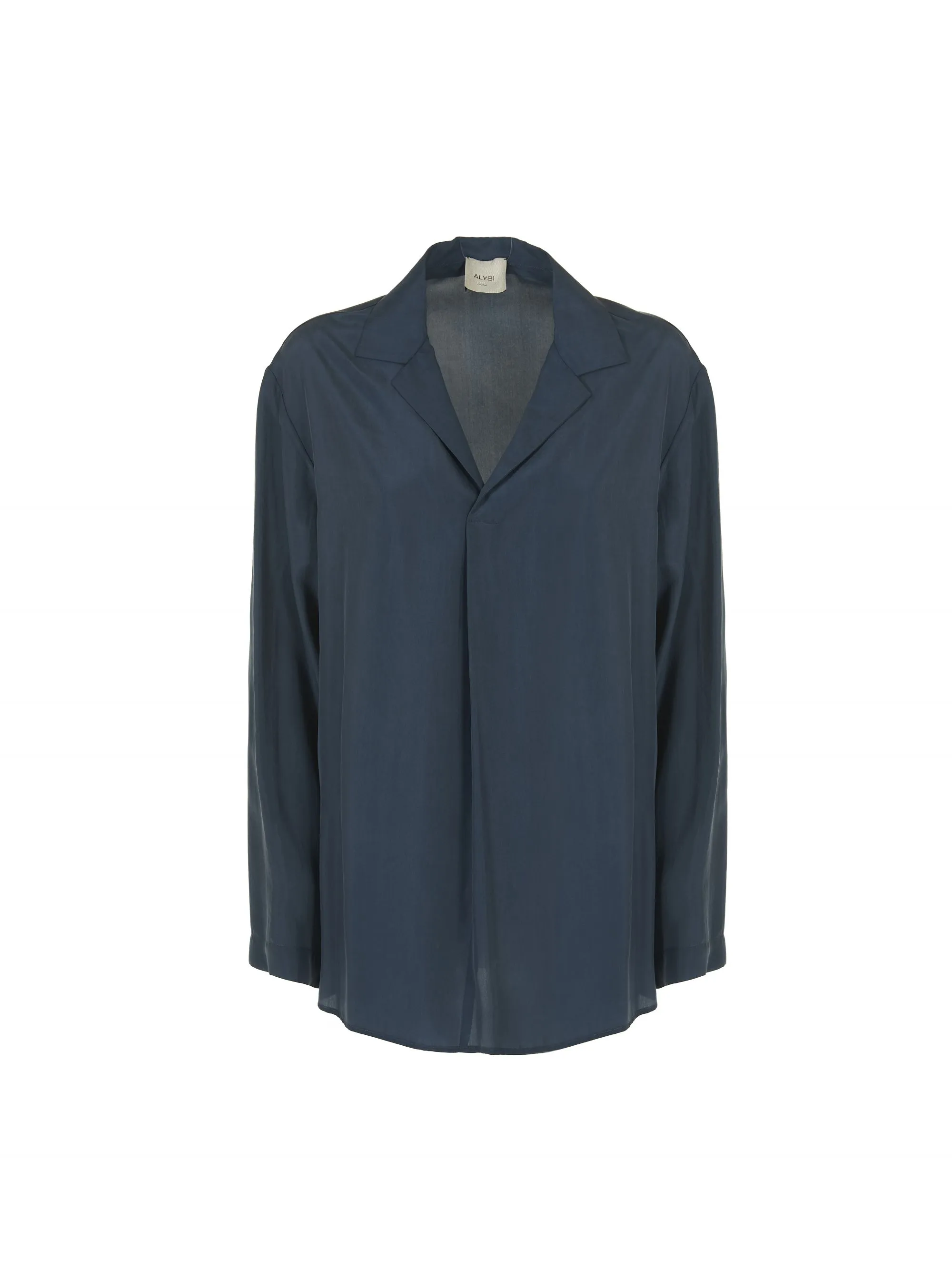 ALYSI   BLUSA GRIGIA IN SETA HABUTAY