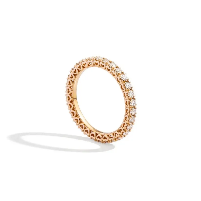 anello veretta donna Recarlo Anniversary r01gd736g-14 in oro 750 giallo con diamanti  