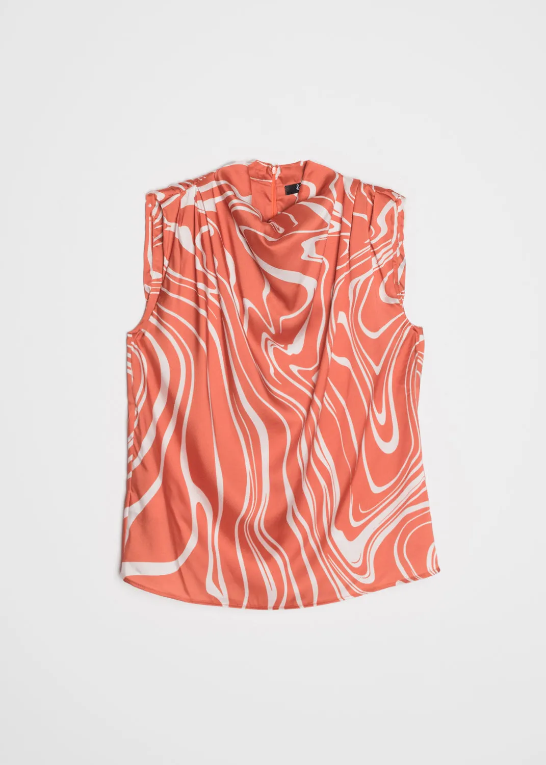 Blusa estampada satinada