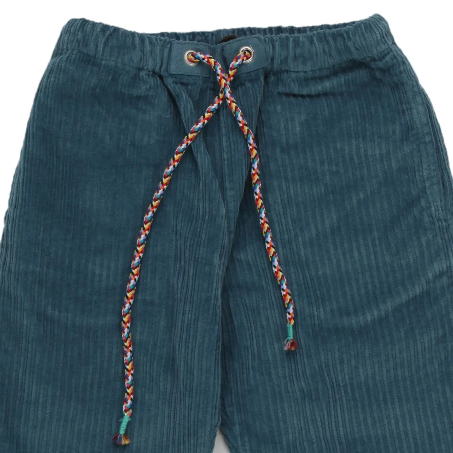 Pantalone Corduroy Petrolio Con Coulisse Bambino