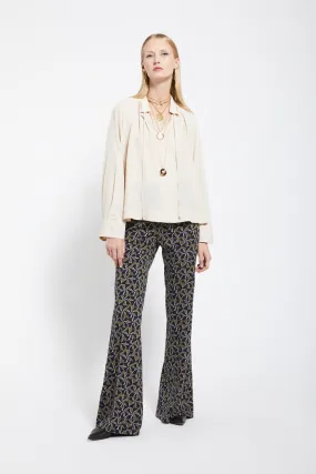 Pantalone flare con stampa    