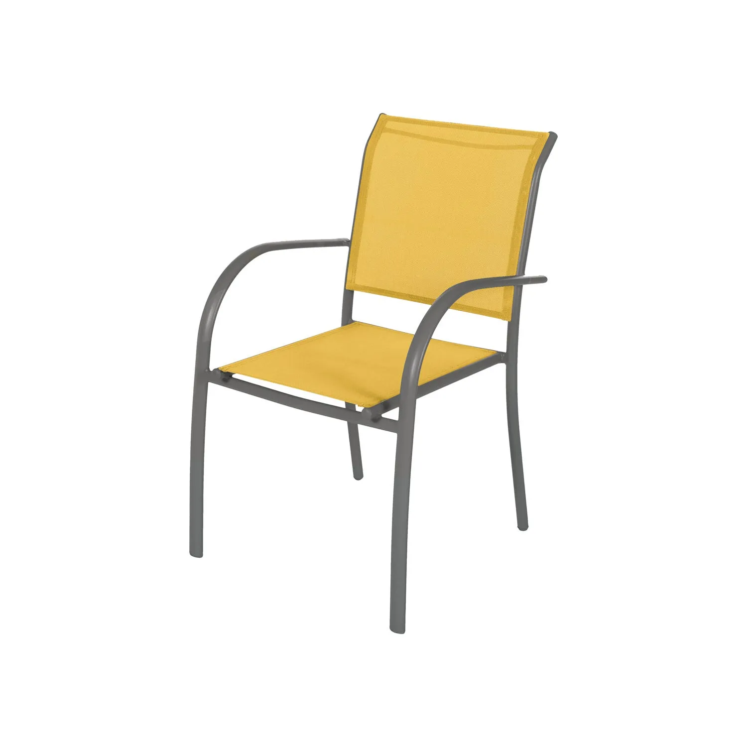Sedia da giardino con braccioli 87x65x56 cm - Piazza giallo 