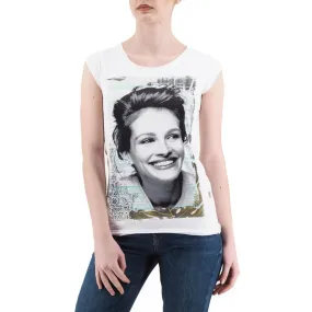 T-SHIRT DA DONNA GRAPHIC TV  | BIANCO | C645_JULIA_TB | KO SAMUI