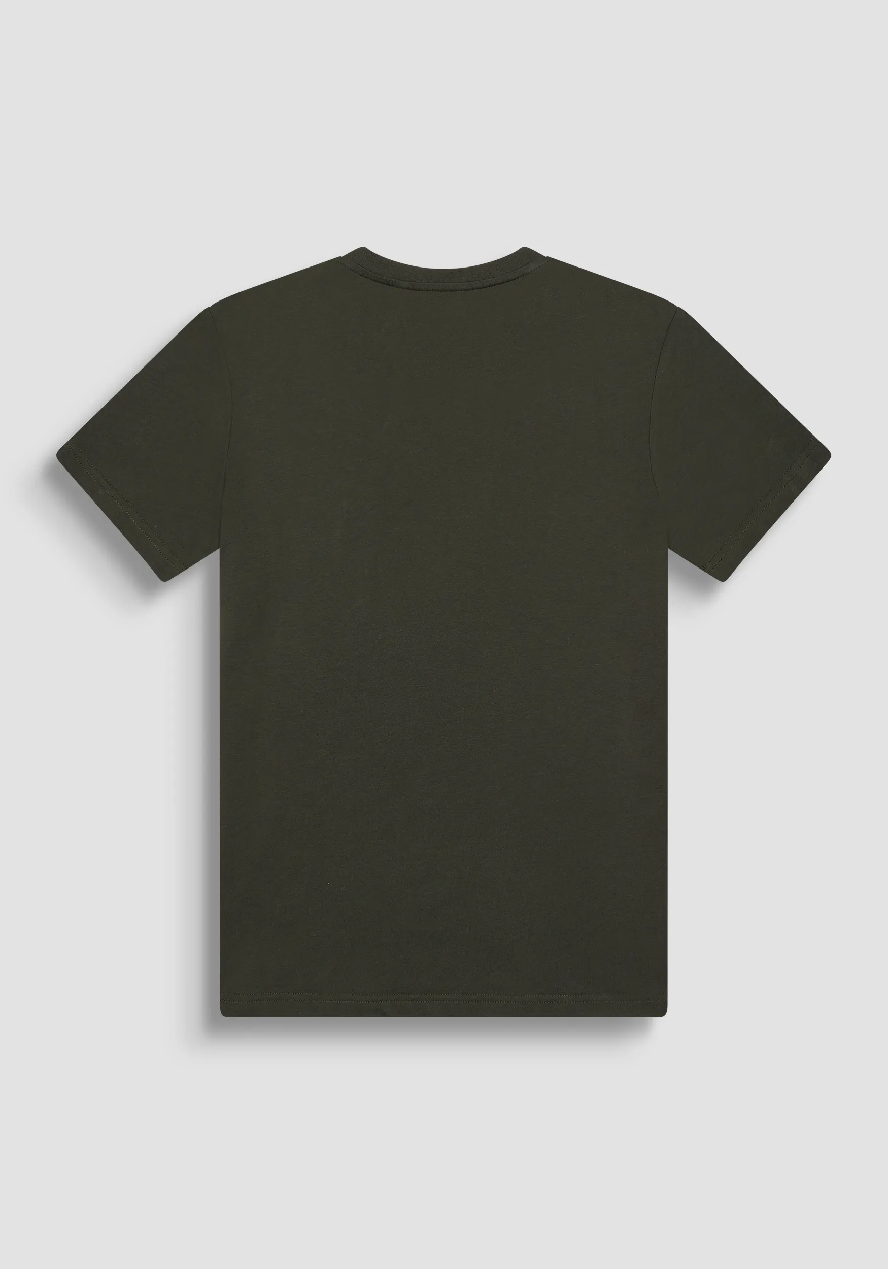 T-SHIRT REGULAR FIT IN JERSEY DI COTONE VERDE CON STAMPA STREET